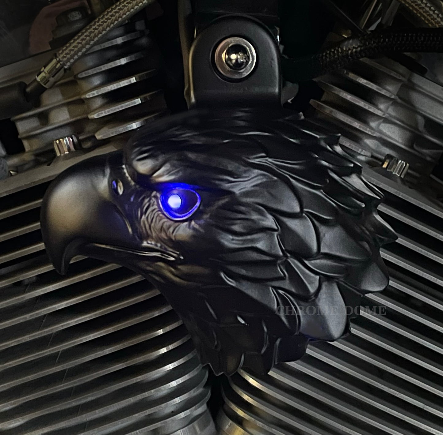 Harley Horn Covers - Bald Eagles with LED