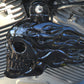 Harley Horn Covers Flaming Skull