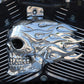 Harley Horn Covers Flaming Skull