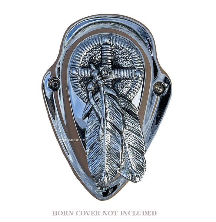 Indian Medicine Wheel Horn Cover Insert. Chrome Dome Motorcycle Products