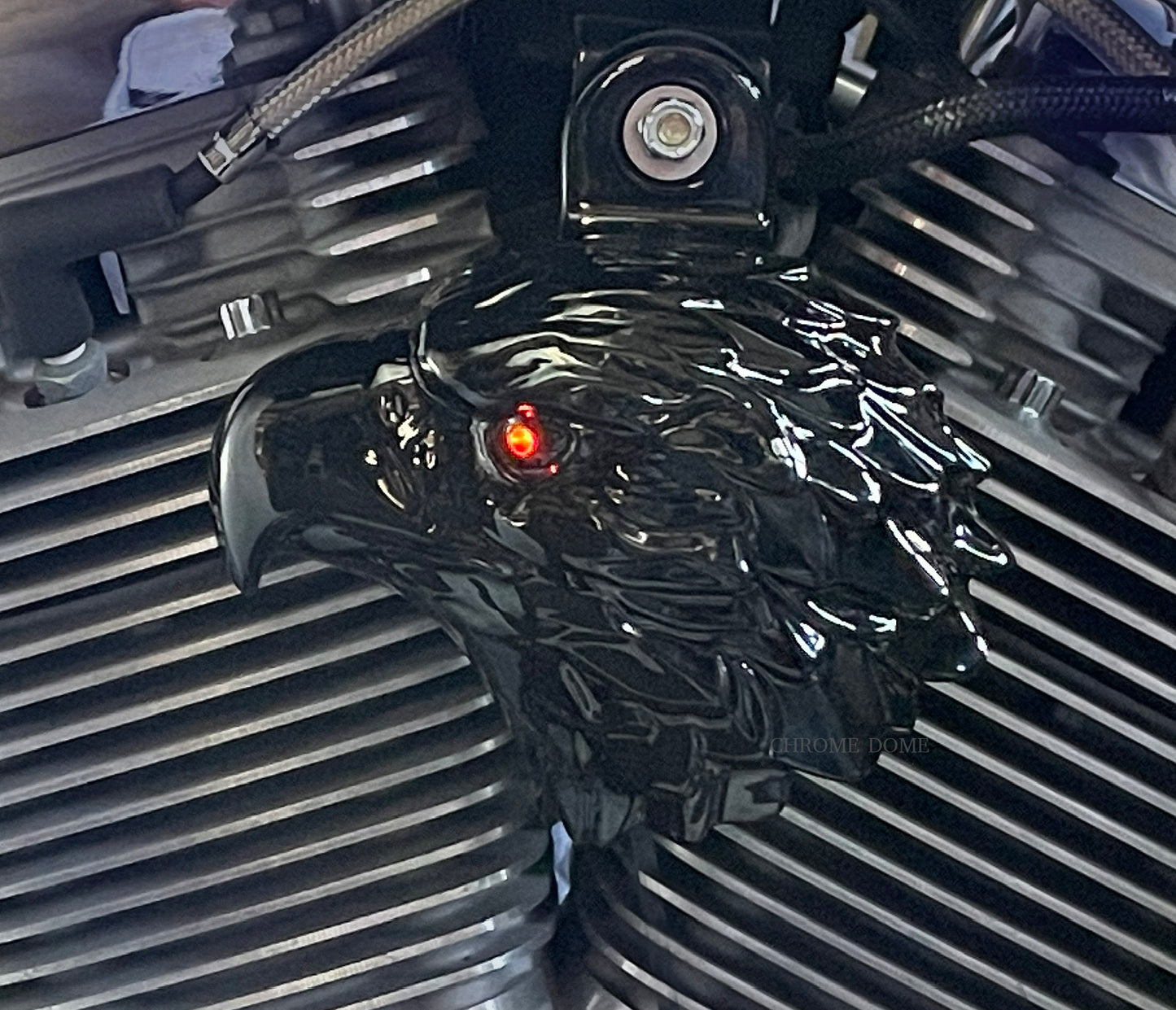Harley Horn Covers - Bald Eagles with LED