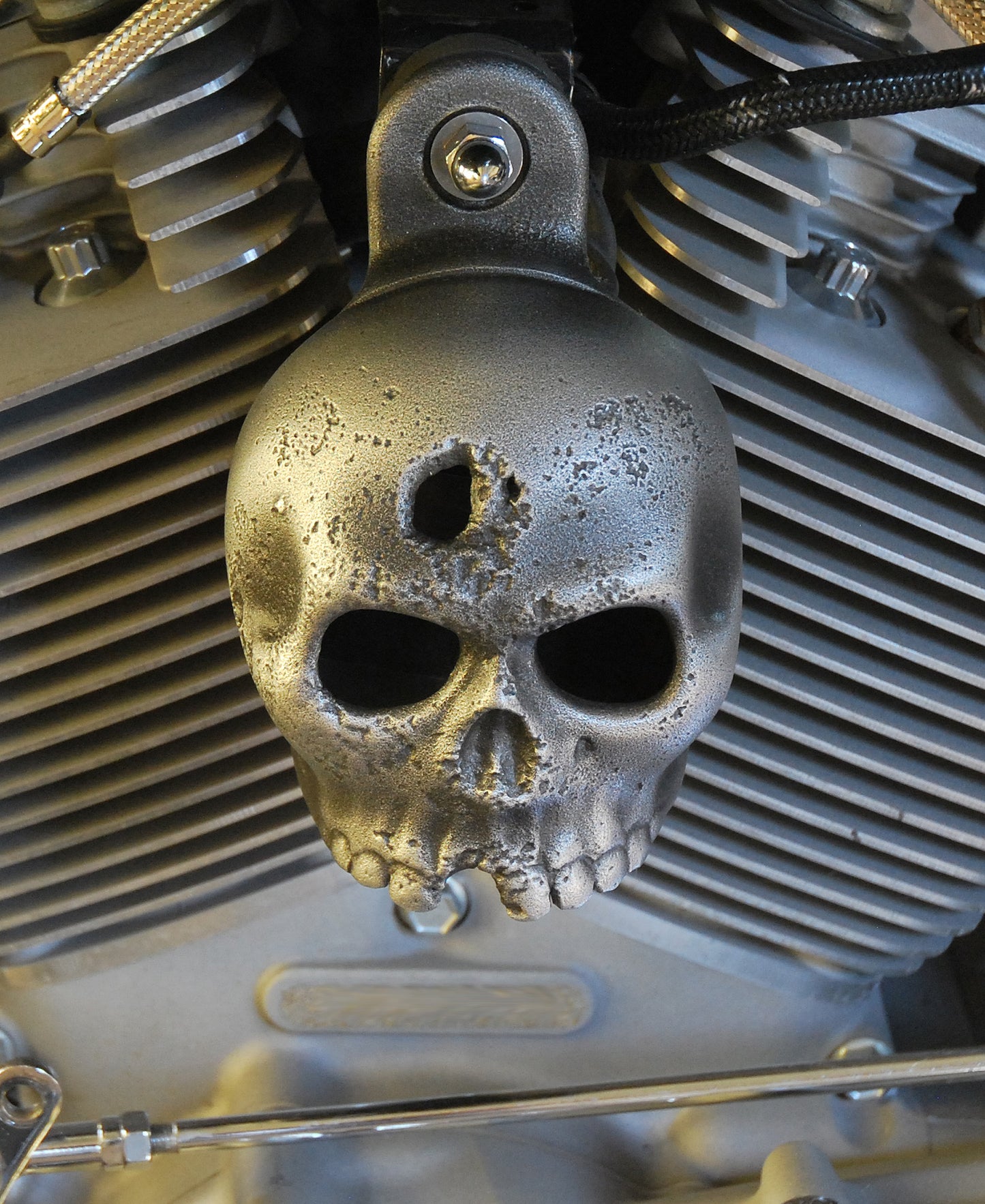 Rotten Kine Skull Harley Horn Cover #13