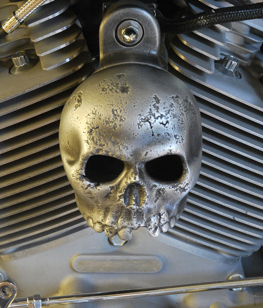 Rotten Kine Skull Harley Horn Cover #9