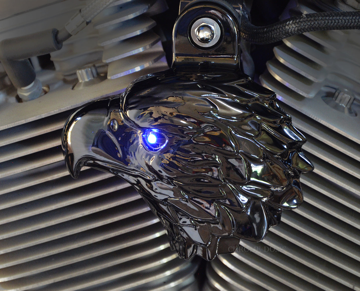 Harley Horn Covers - Bald Eagles with LED