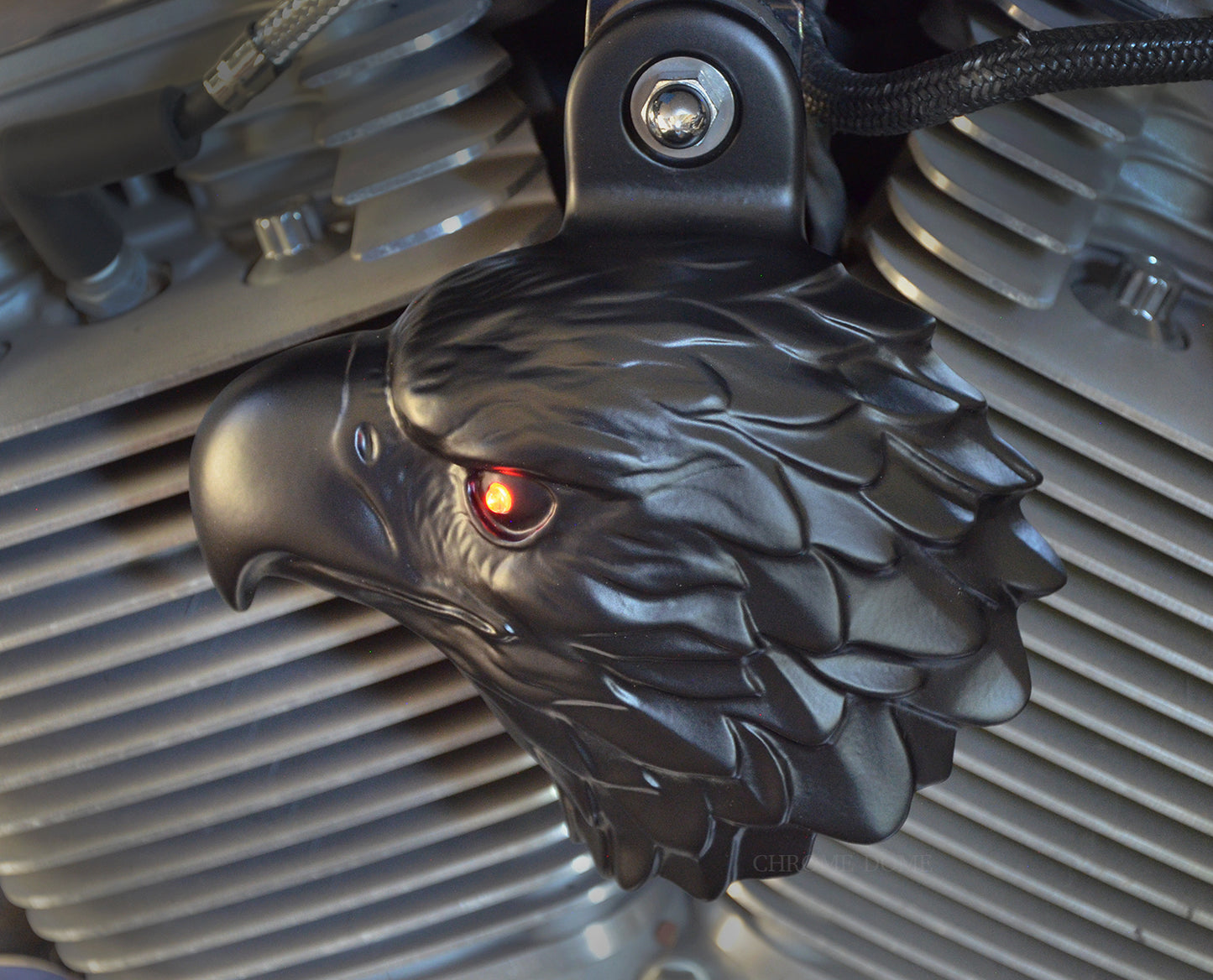 Harley Horn Covers - Bald Eagles with LED