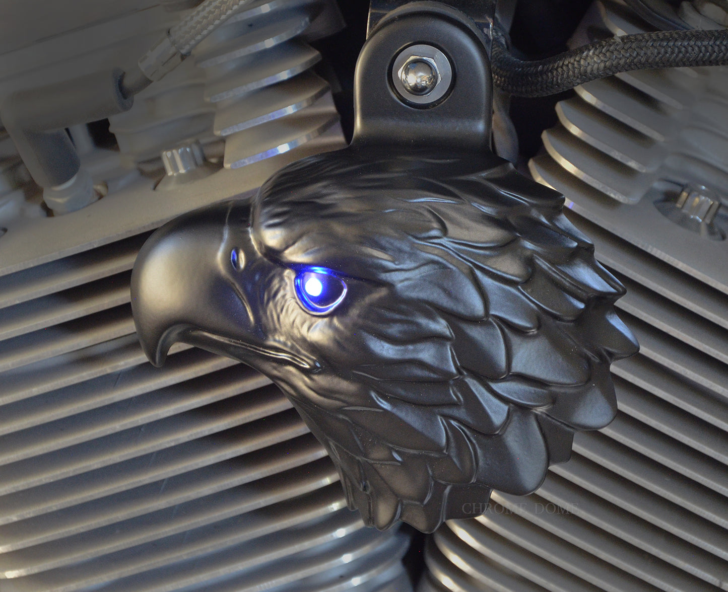 Harley Horn Covers - Bald Eagles with LED