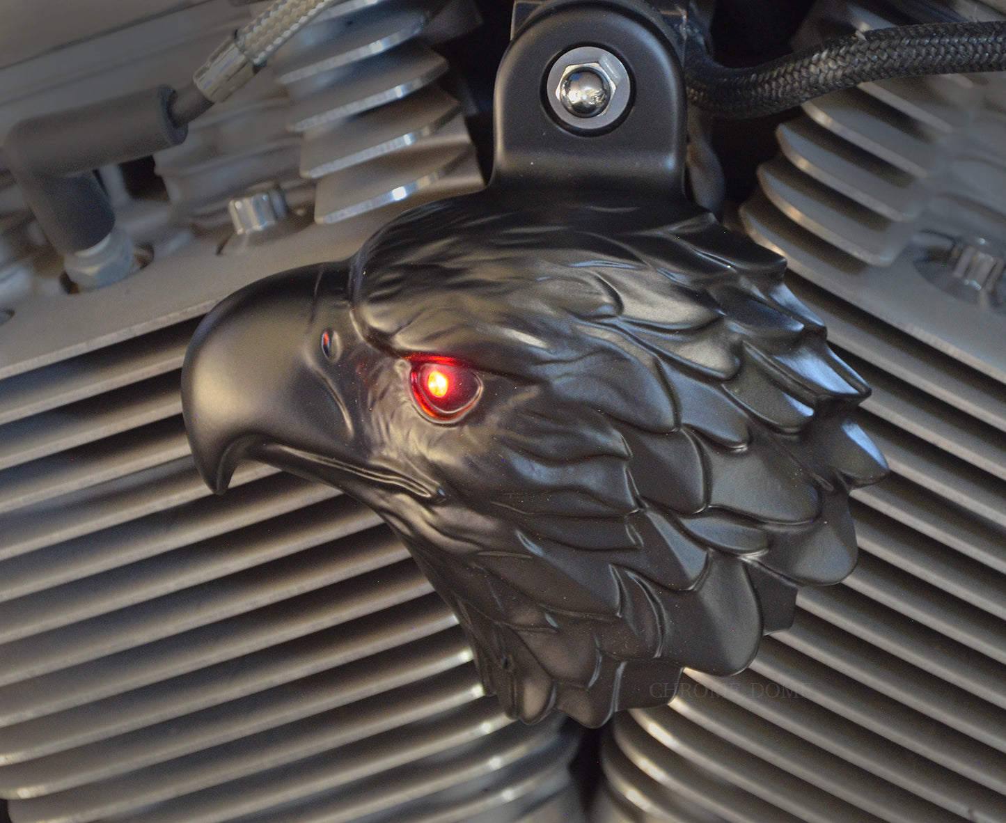 Harley Horn Covers - Bald Eagles with LED