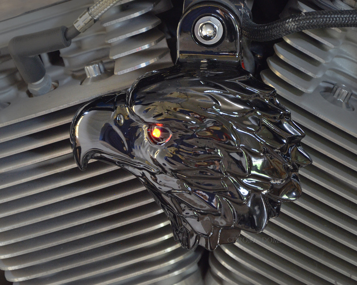 Harley Horn Covers - Bald Eagles with LED