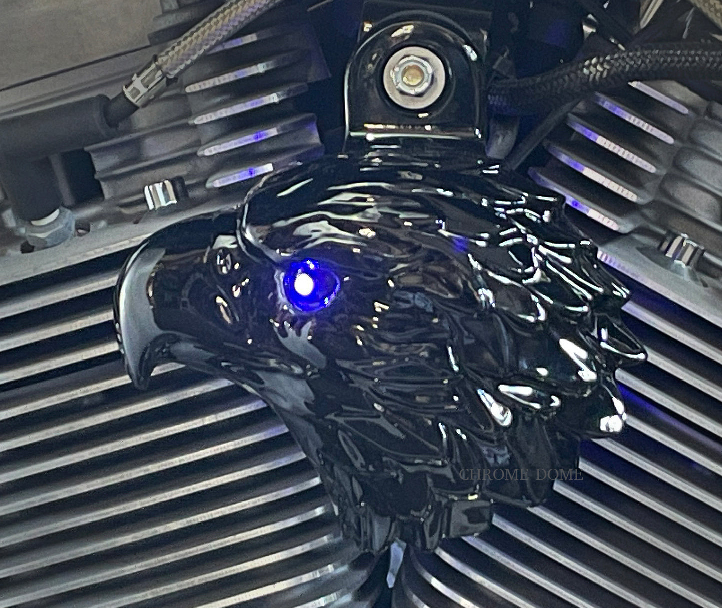 Harley Horn Covers - Bald Eagles with LED