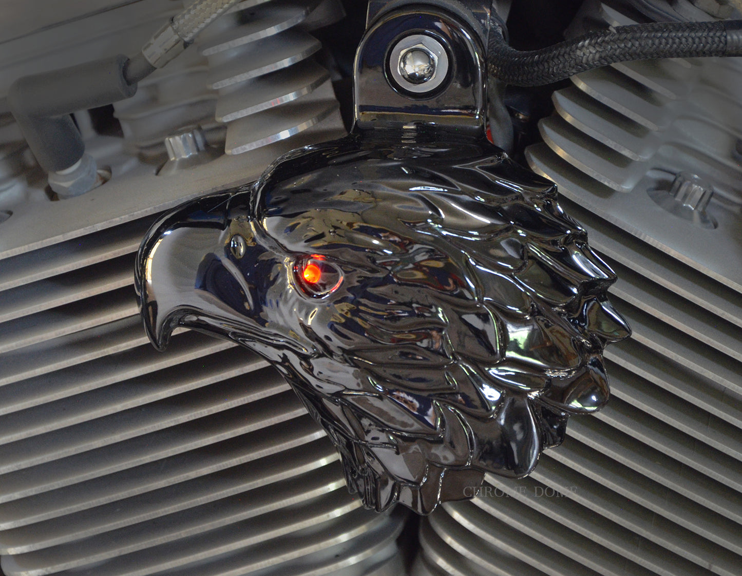 Harley Horn Covers - Bald Eagles with LED