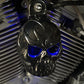 Harley Horn Covers - Evil Twin Skull with backlit LED eyes