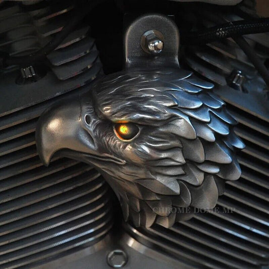 Harley Horn Covers - Bald Eagles with LED