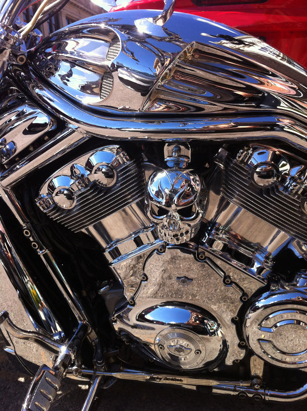 Harley Horn Covers Evil Twin Chrome Dome Motorcycle Products